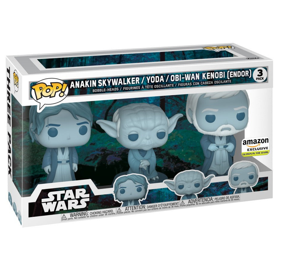Funko Pop! Star Wars 3 Pack: Anakin/Yoda/Obi-Wan - Amazon Exclusive