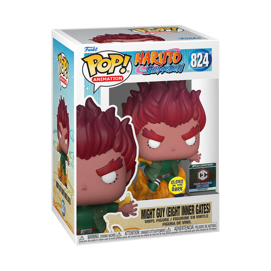 Funko Pop! Animation: Naruto Shippuden: Might Guy (Eight Inner Gates) #824 Chalice Exclusive/GITD
