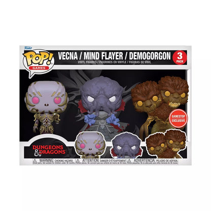 Funko Pop! Games: 3-Pack: D&D: Vecna/Mind Flayer/Demogrogon