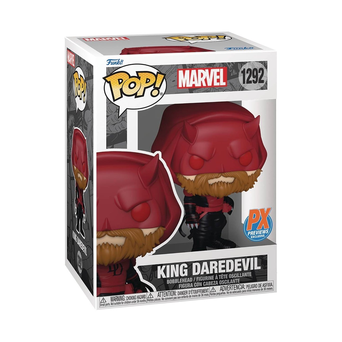 Funko Pop! Marvel: King Daredevil #1292 Previews Exc