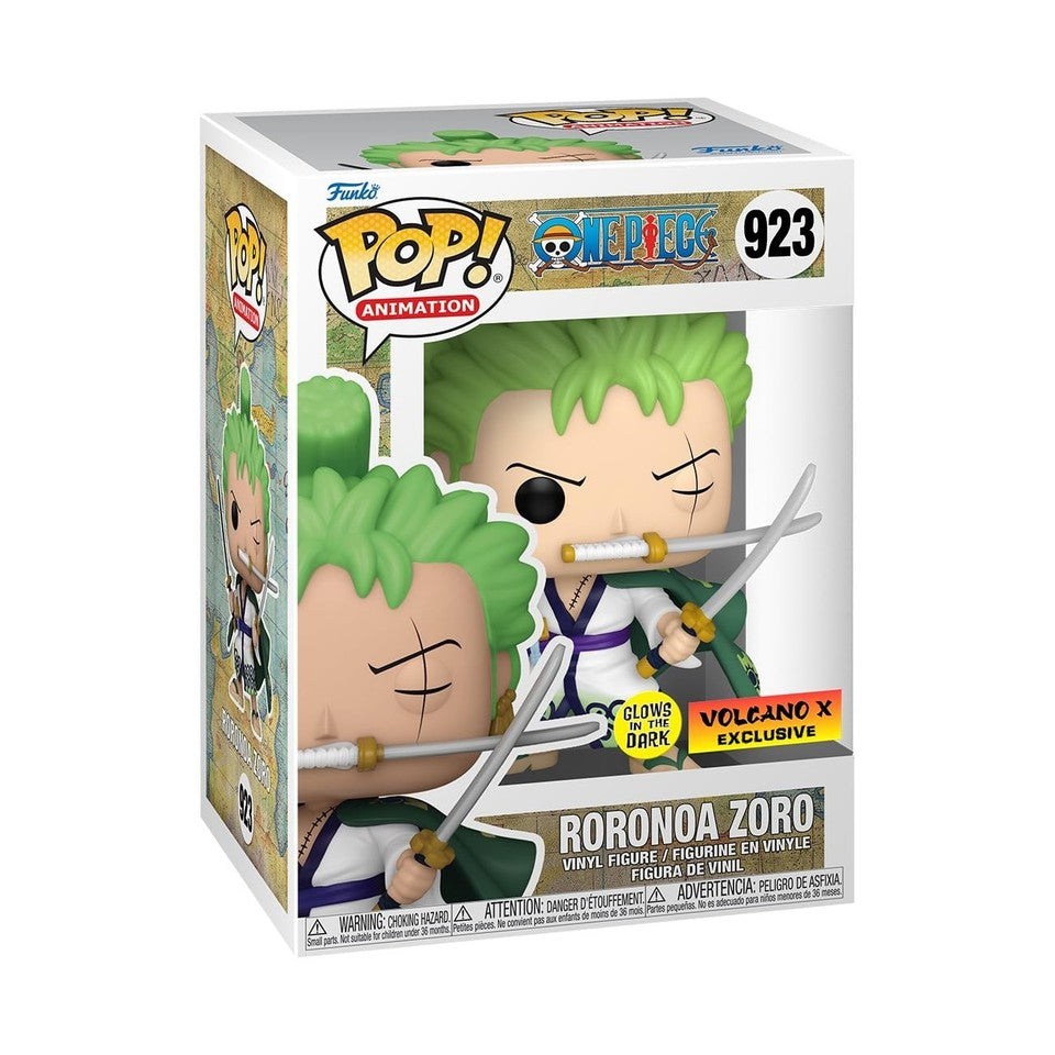 Funko Pop! Animation: One Piece: Roronoa Zoro #923 - GITD - Volcano X Exclusive
