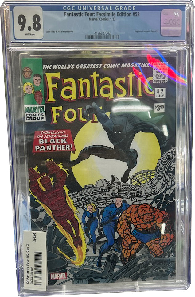 DF Fantastic Four #52 Facsimile CGC 9.8 Graded (2023)