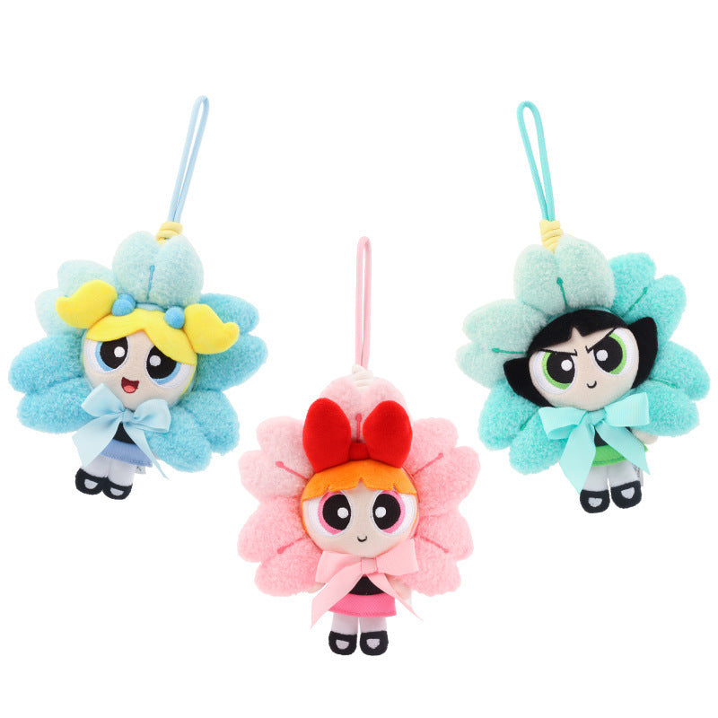 Blossom The Powerpuff Girls Floral Collection Plush Keychain
