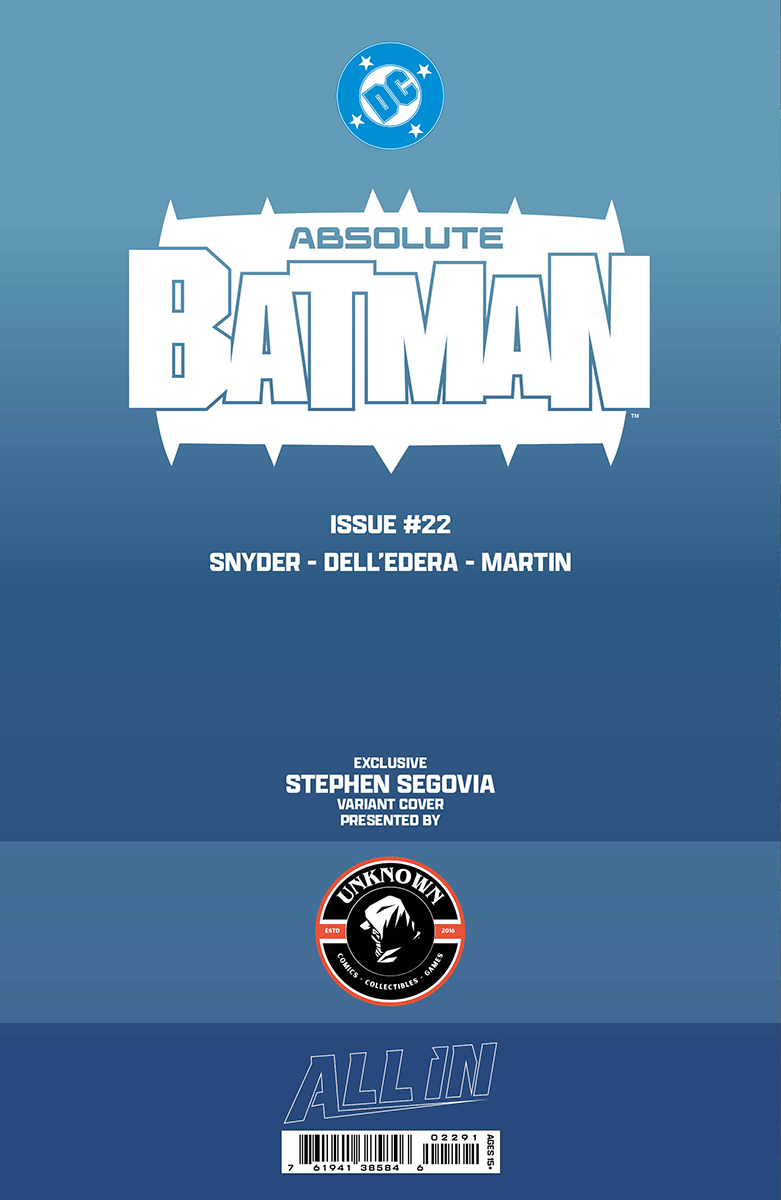 [FOIL] ABSOLUTE BATMAN #22 STEPHEN SEGOVIA EXCLUSIVE VIRGIN VAR (07/08/2026)