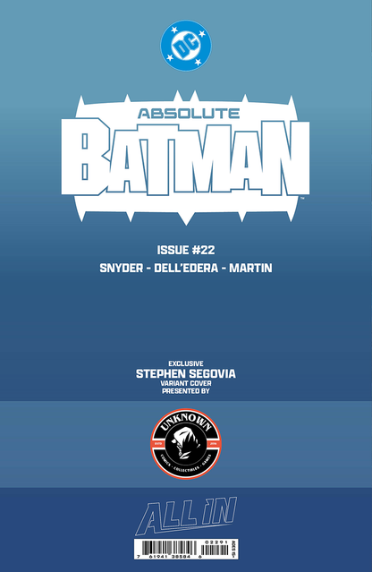 [FOIL] ABSOLUTE BATMAN #22 STEPHEN SEGOVIA EXCLUSIVE VIRGIN VAR (07/08/2026)