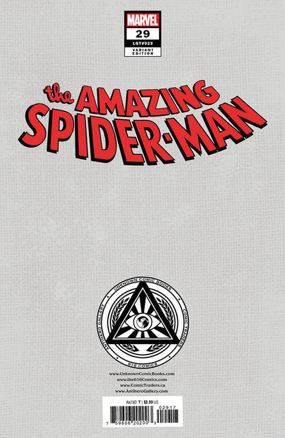 [Foil] Amazing Spider-Man #29 Unknown Comics Nathan Szerdy Exclusive Virgin Var (09/27/2023)