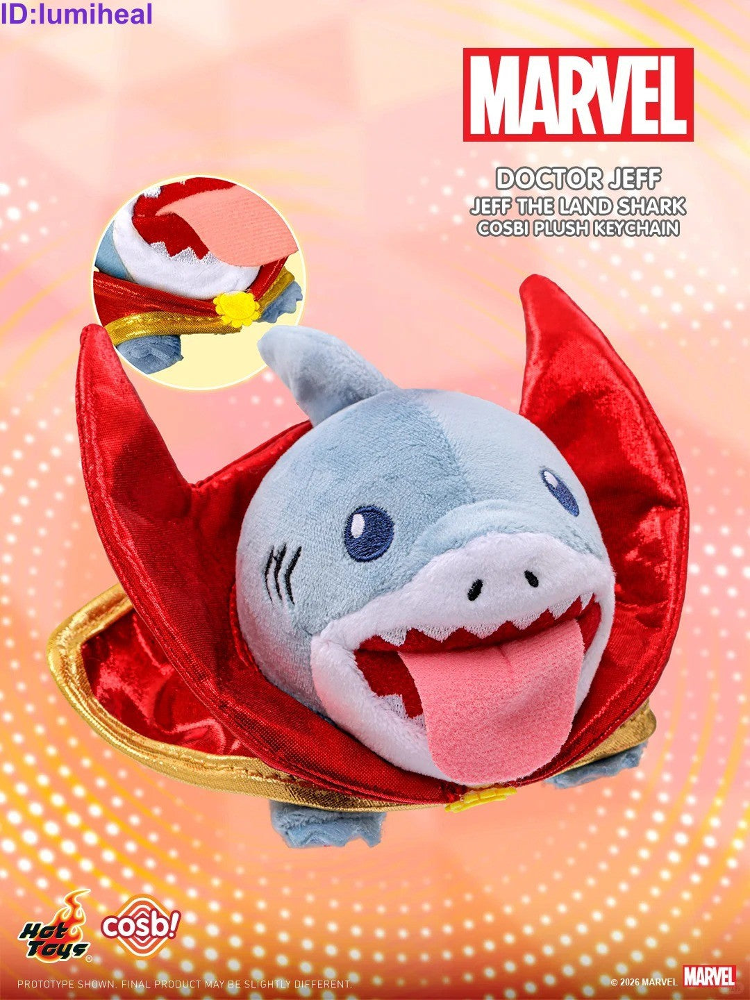 Marvel Rivals: Jeff the Land Shark Plush Keychain Blind Box