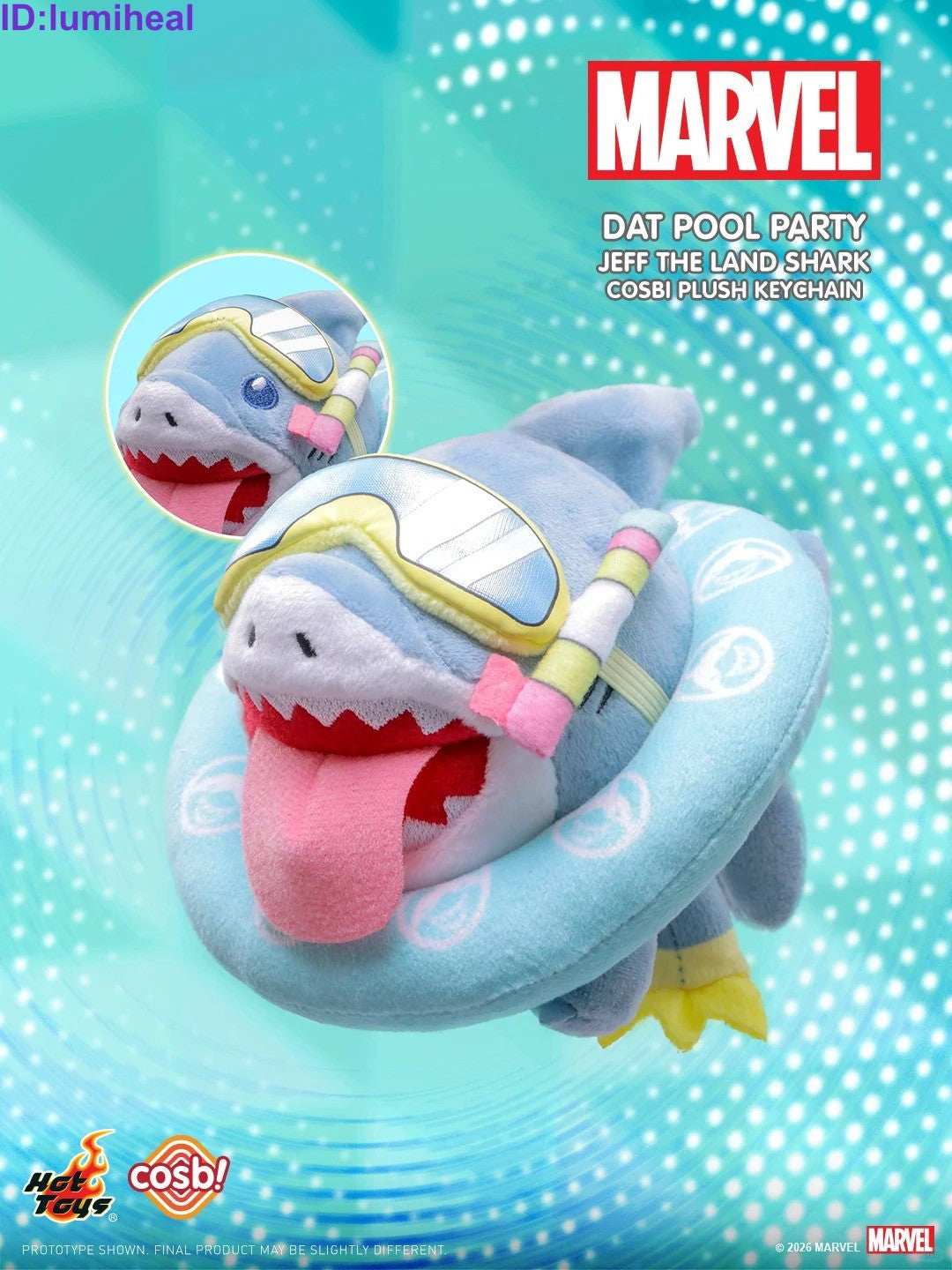 Marvel Rivals: Jeff the Land Shark Plush Keychain Blind Box
