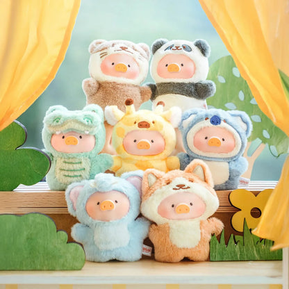 Lulu The Piggy Animal Party Puppet Show PVC Face Plush Keychain Blind Box