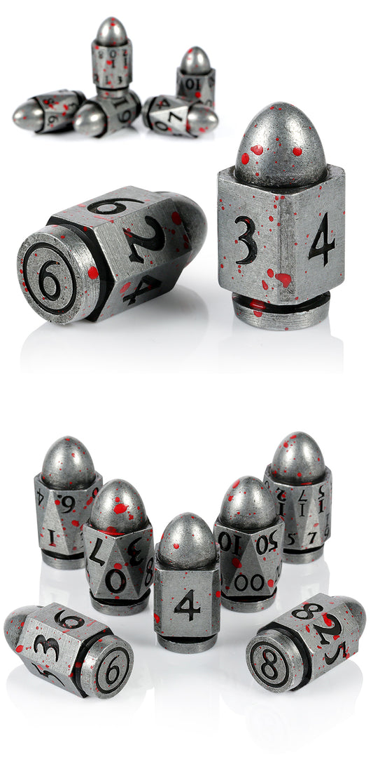 7 Die Metal Enamel Set - Bullet Blood & Iron