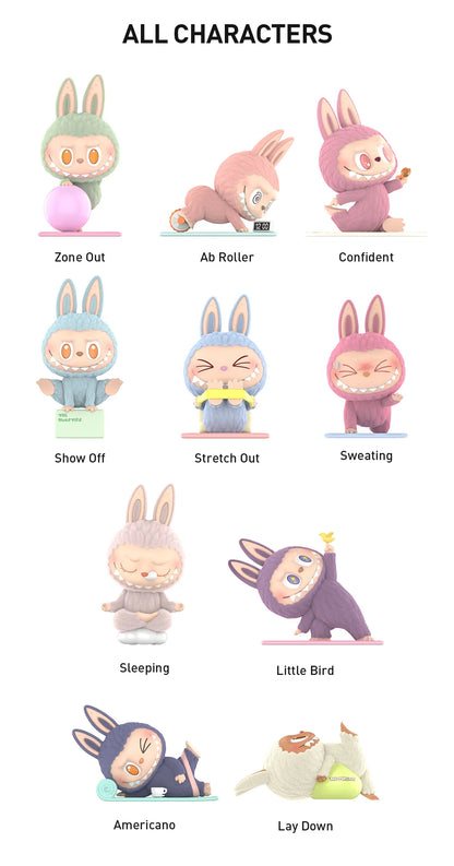 Labubu THE MONSTERS Lazy Yoga Series Figures