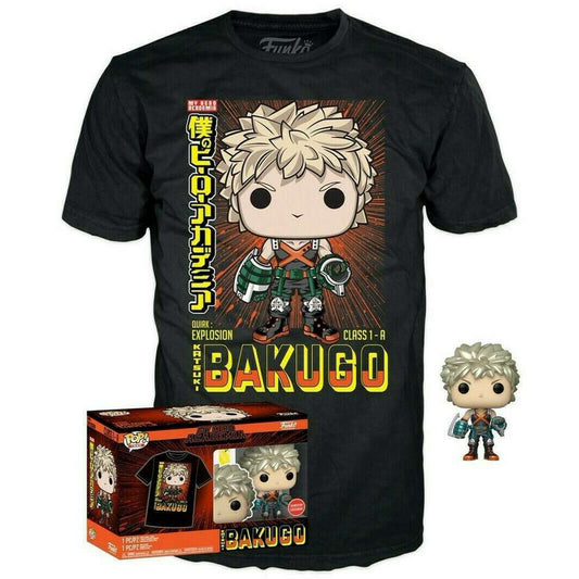 Funko Pop! TEE: Katsuki Bakugo (Metallic) with Large Tee