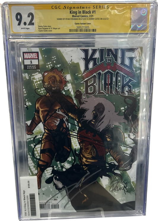 King in Black #1 CGC 9.2 Signed Stegman & Cates