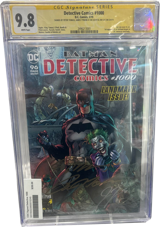 Detective Comics #1000 CGC 9.8 Signed by Tomasi, Tynion, & J Lee