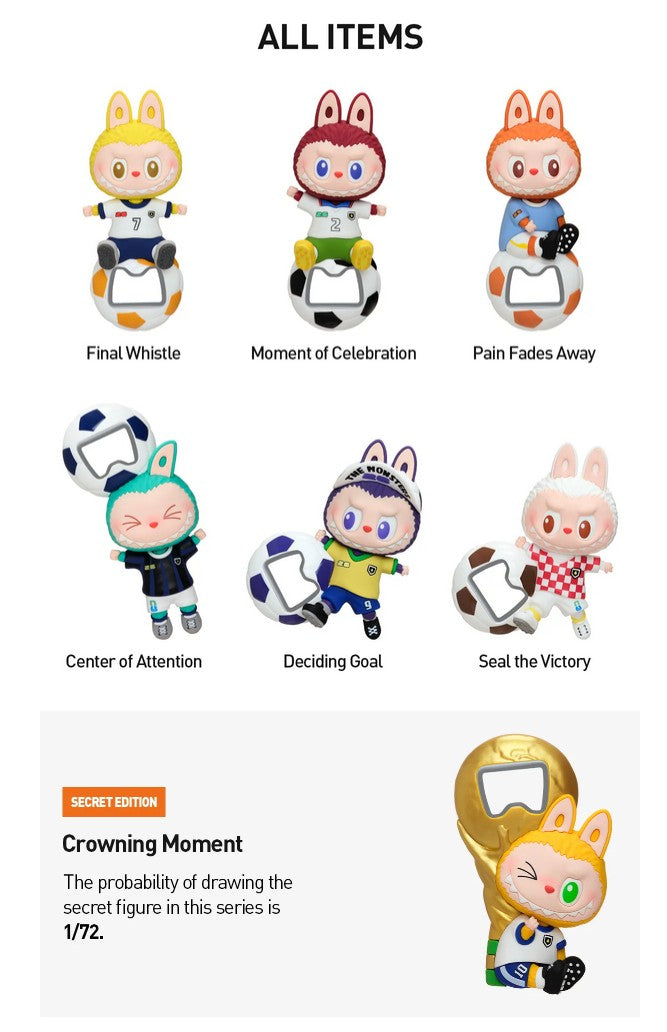 THE MONSTERS × FIFA Series - Bottle Opener Fridge Magnet Blind Box