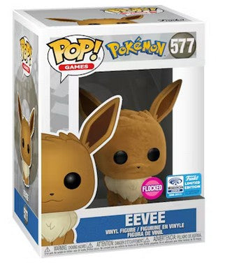Funko Pop! Games: Pokemon - Flocked Eevee #577 2020 Spring Con