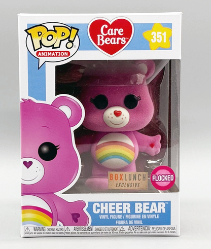 FUNKO Pop! Animation Care Bears: Cheer Bear #351 - Flocked - Box Lunch Exclusive