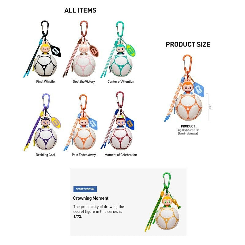 THE MONSTERS × FIFA Series Football-Shaped Mini Bag Pendant Blind Box