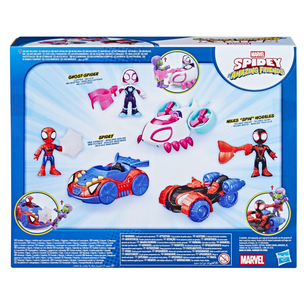 Marvel Spidey and his Amazing Friends Spidey Vehicle 3 Pack