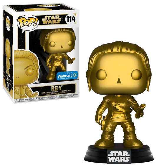 Funko POP! Star Wars - Walmart Exclusive - #114 Gold Metallic Rey