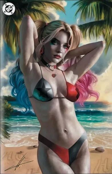 G’NORT’S SWIMSUIT #1 HARLEY QUINN NYCC 2024 CARLA COHAN EXCLUSIVE LT 500 COA