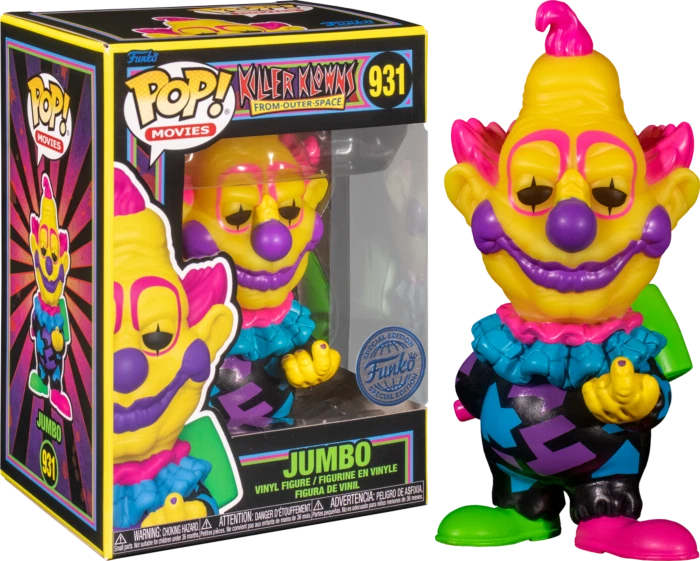 Funko POP! Killer Klowns from Outer Space Blacklight Jumbo #931 Spirit Exclusive