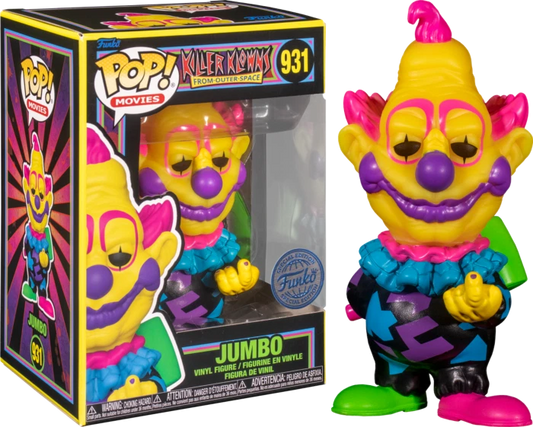 Funko POP! Killer Klowns from Outer Space Blacklight Jumbo #931 Spirit Exclusive