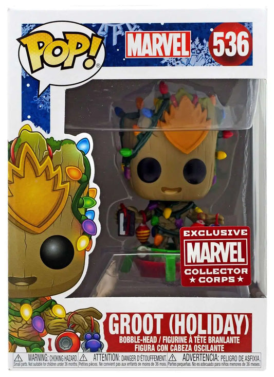 Funko POP! Marvel Groot Exclusive Vinyl Figure #536 [Holiday]