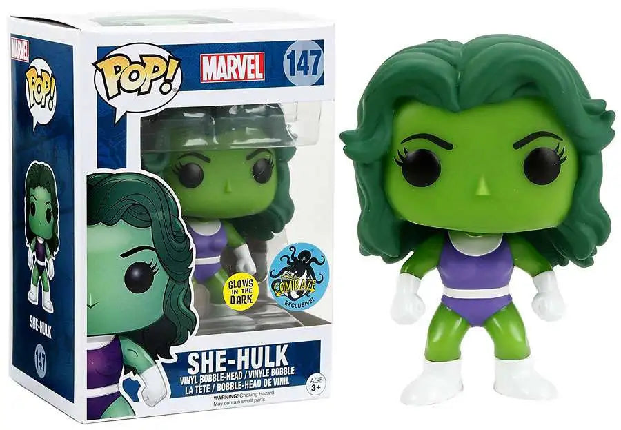 Funko Pop! Marvel: She-Hulk #147 GITD Comikaze Exclusive