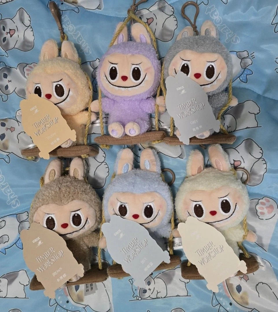 Labubu The Monsters Timber Workshop Playing on the Swing Plush Blind Box