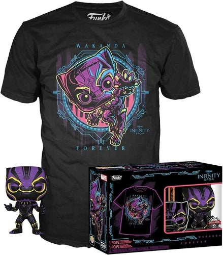 POP! and Tee Marvel Infinity Saga Black Panther Size Large T-Shirt bundle Box