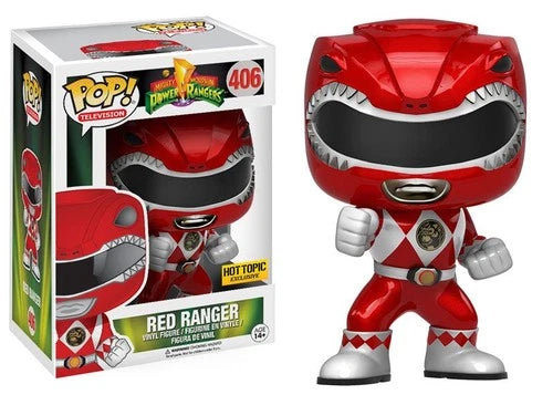 Funko POP! Television Power Rangers Red Ranger Metallic #406