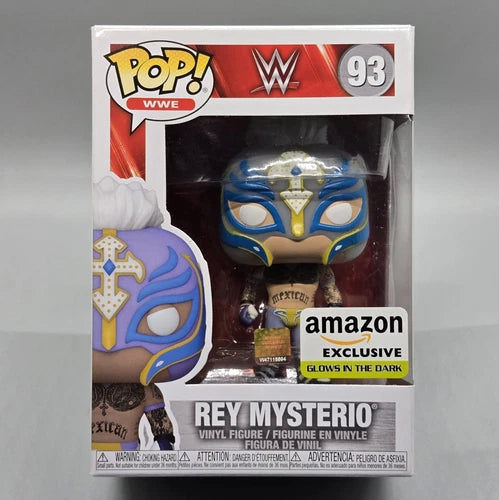 Funko Pop! WWE: Rey Mysterio #93 Amazon Glow in the Dark Vinyl Figure J4