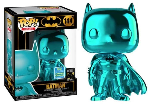 Funko Pop! Heroes: Batman (Teal Chrome) #144 - 2019 Summer Convention Exclusive
