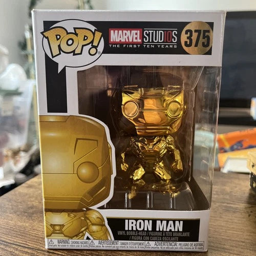 Funko POP! Iron Man #375 Gold Chrome Marvel 10th