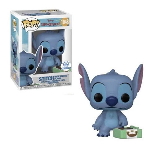 Funko Pop! Vinyl Disney Stitch with Record Player Funko.com Exclusive #1048