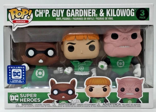 Funko Pop! DC Super Heroes 3 Pack Ch'p Guy Gardner Kilowog Green Lanterns
