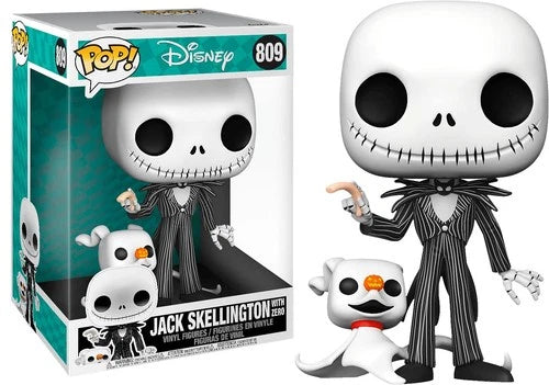 Jack Skellington & Zero #809 Jumbo 10" Pop Figure The Nightmare Before Christmas
