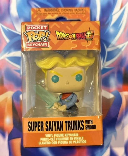 Pocket Pop! Keychain Dragon Ball Super Super Saiyan Trunks With Sword