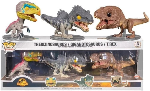 Funko Pop! Movies Jurassic World 3 Pack T.Rex Giganotosaurus Therizinosaurus
