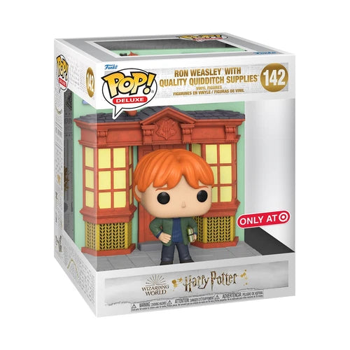 Funko Pop Deluxe: Harry Potter - Ron Weasley with Quality Quidditch No. 142