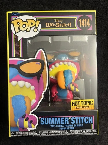 Funko POP! Lilo & Stitch: Summer Stitch #1414 Blacklight Hot Topic Exclusive