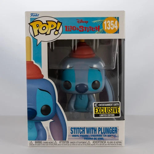 Funko Pop! Disney Lilo & Stitch Stitch with Plunger Figure #1354 EE Exclusive