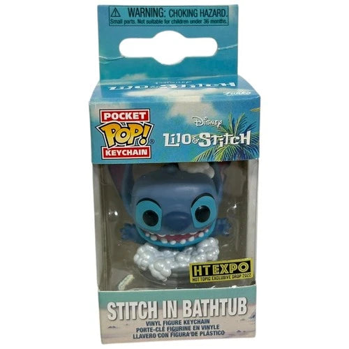 Funko Pop Pocket Keychain Disney Lilo Stitch in Bathtub Hot Topic