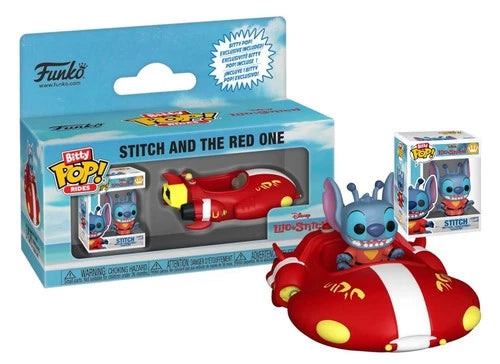Funko Bitty Pop! Rides Mini Figure Stitch and the Red One, Disney Lilo Stitch