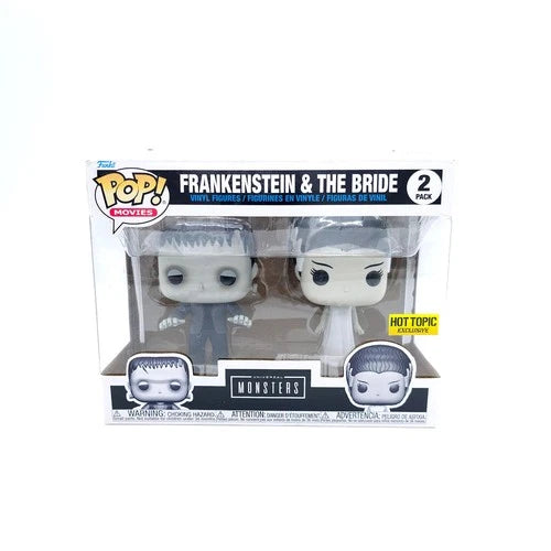 Funko Pop Universal Monsters Frankenstein & The Bride 2 Pack Hot Topic Figures