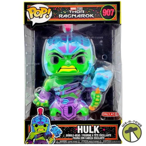 Funko POP Jumbo Marvel Thor Ragnarok 907 Hulk Black Light Vinyl Figure