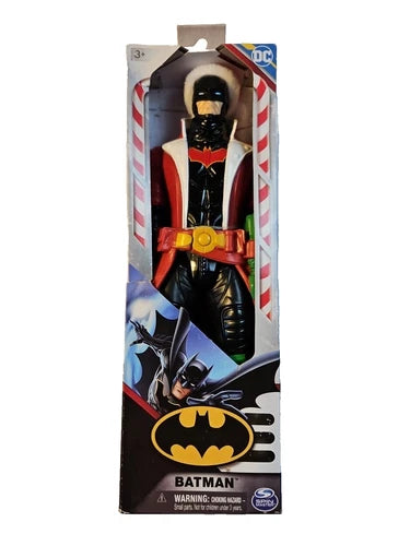 DC UNIVERSE Christmas Holiday 12" BATMAN FIGURE With Santa Hat