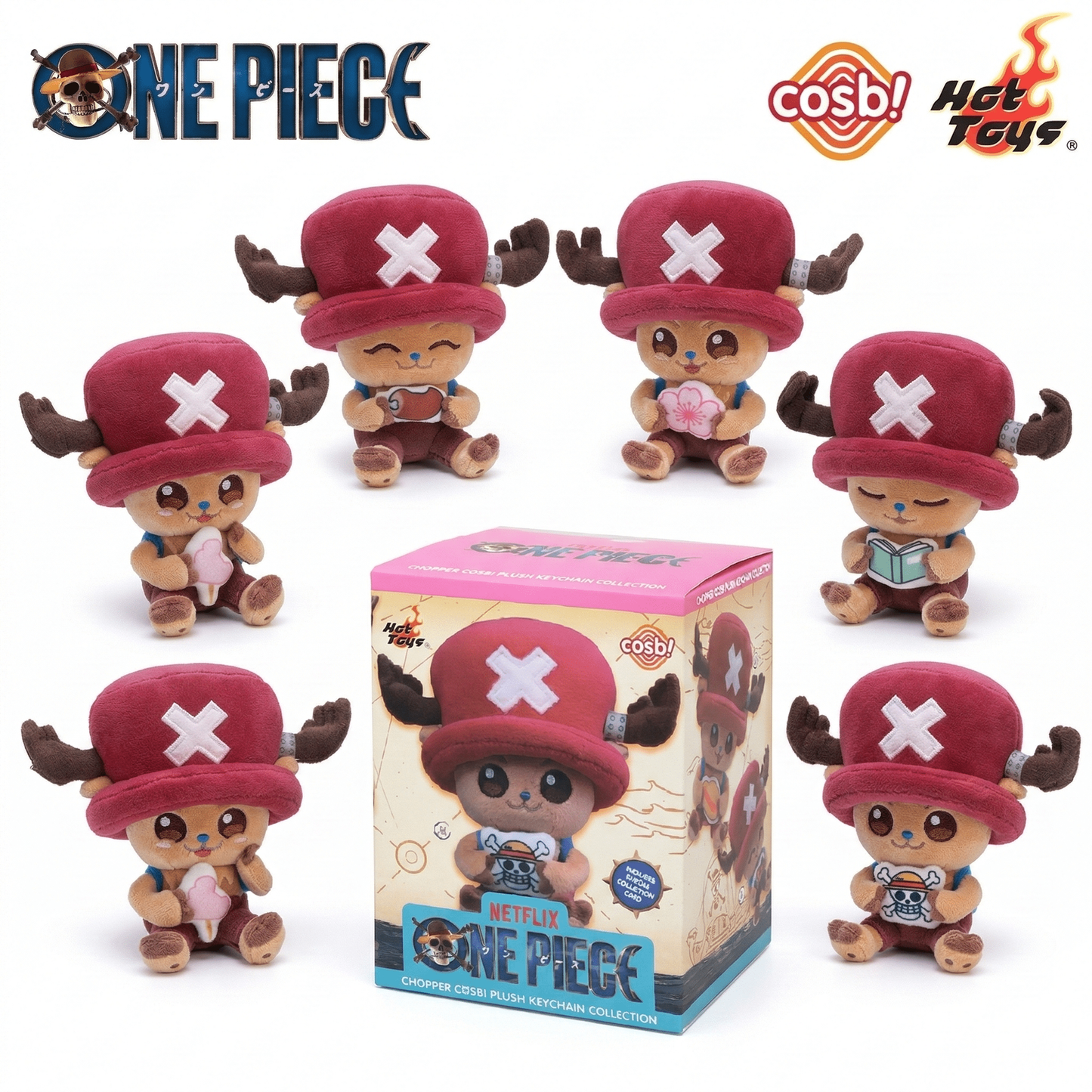 Hot Toys COSBI One Piece Chopper Plush Keychain Blind Box